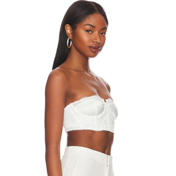 Free People Lots of Love Corset Top in Ivory NWT Size Small - Picture 2 of 4